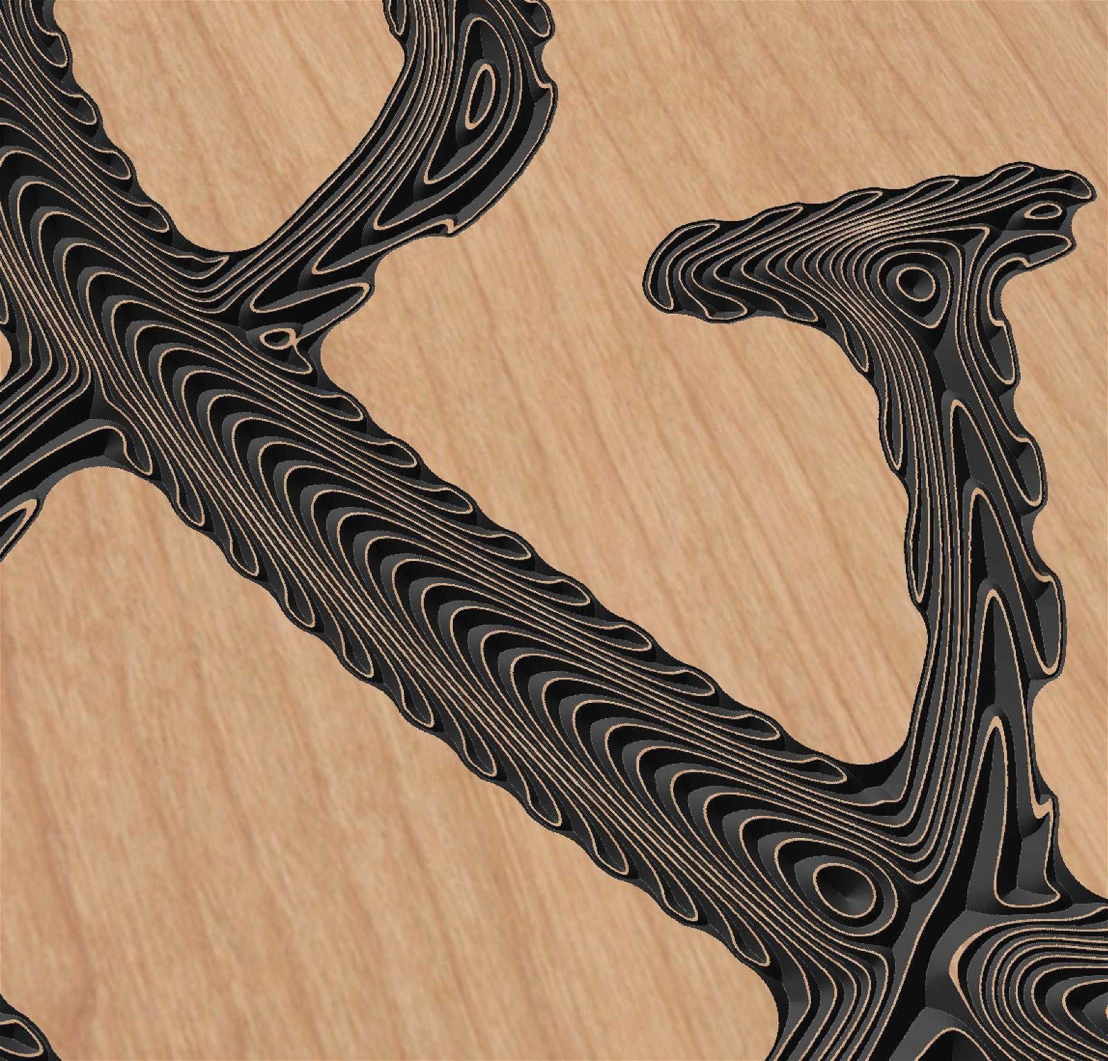 Letter-& Vectorart file for V- bit carving - Bonitum CNC Model Studio