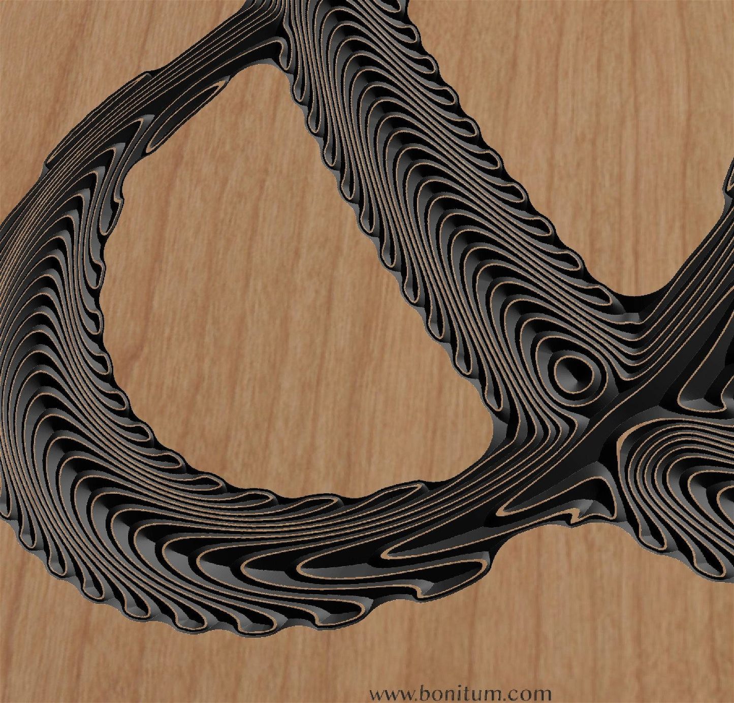 Letter-& Vectorart file for V- bit carving - Bonitum CNC Model Studio