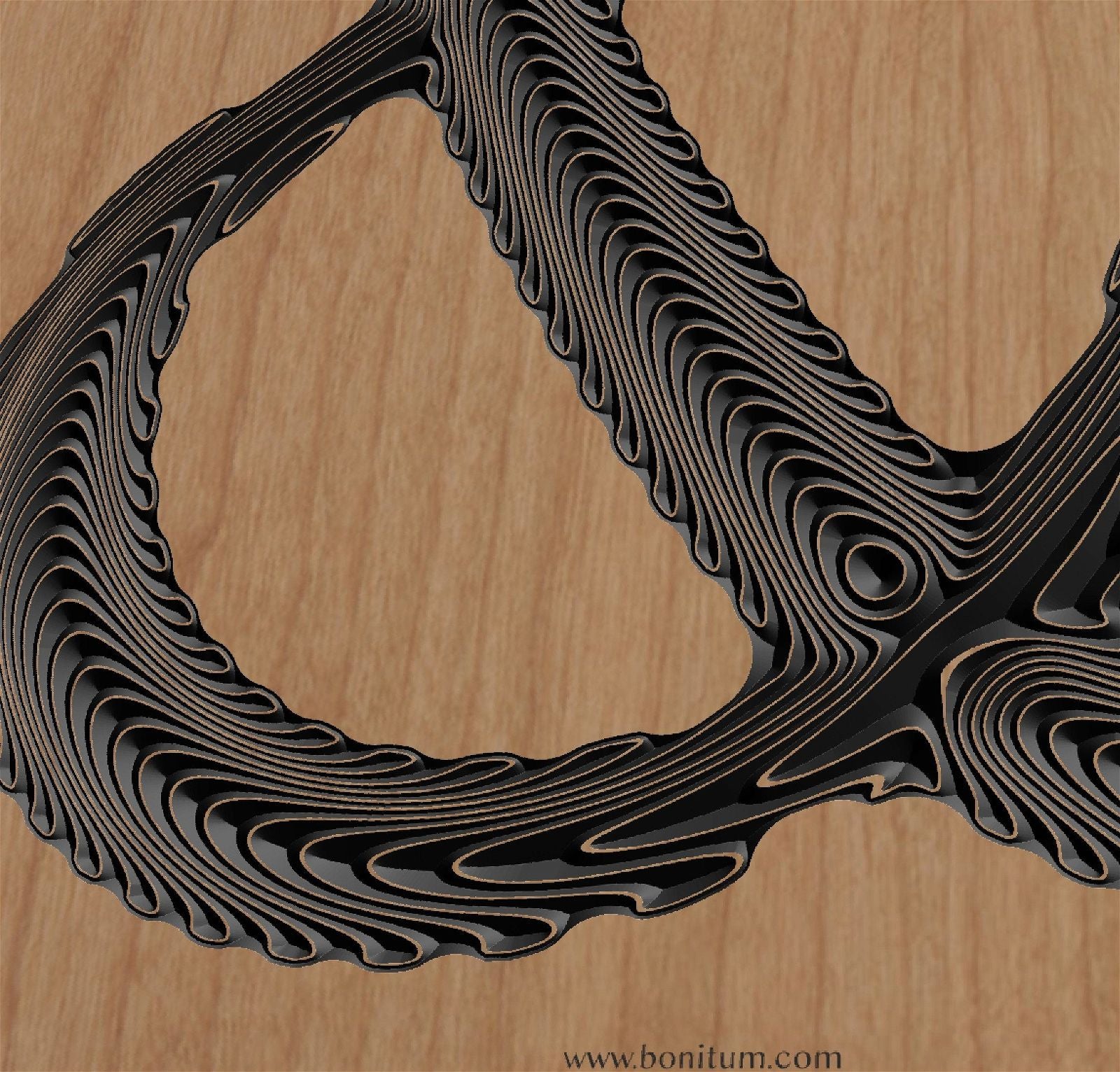 Letter-& Vectorart file for V- bit carving - Bonitum CNC Model Studio