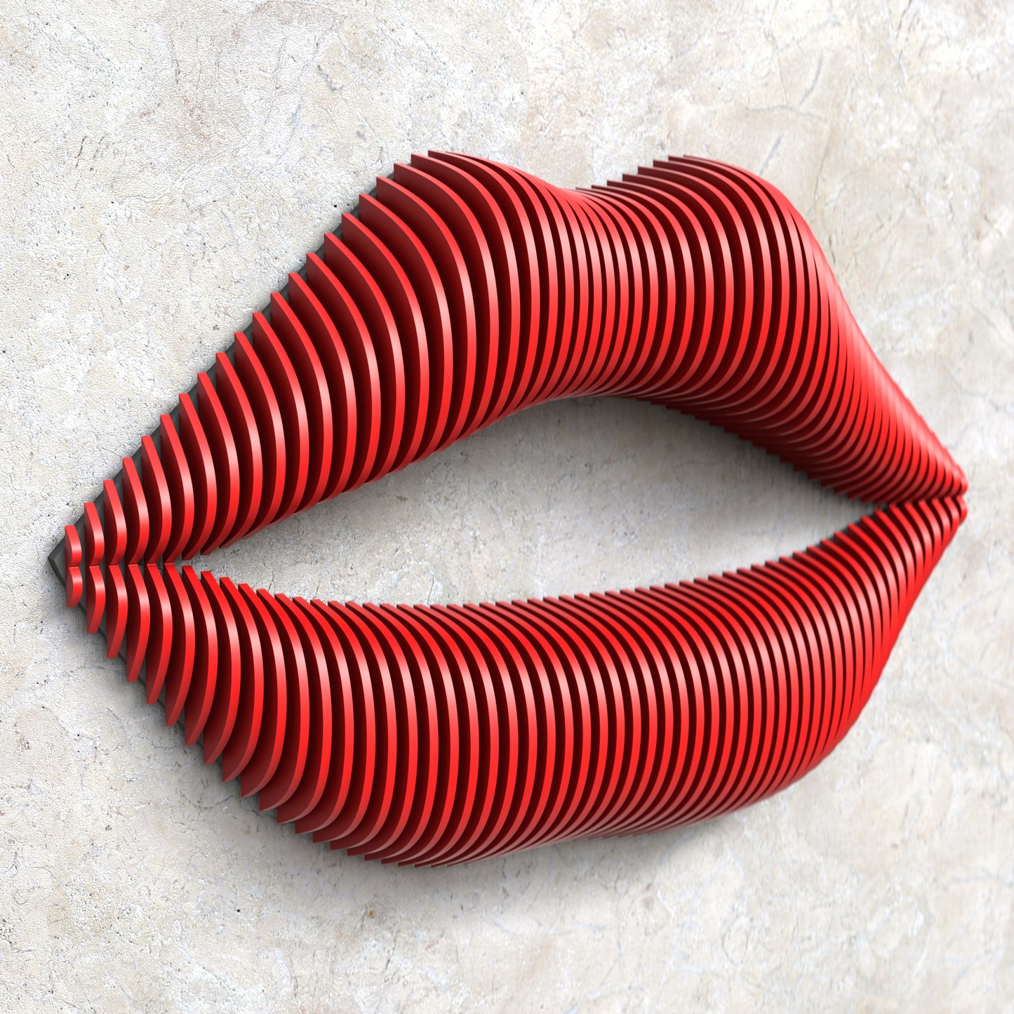 Parametric wall art COOL LIPS V4 CNC cutting file