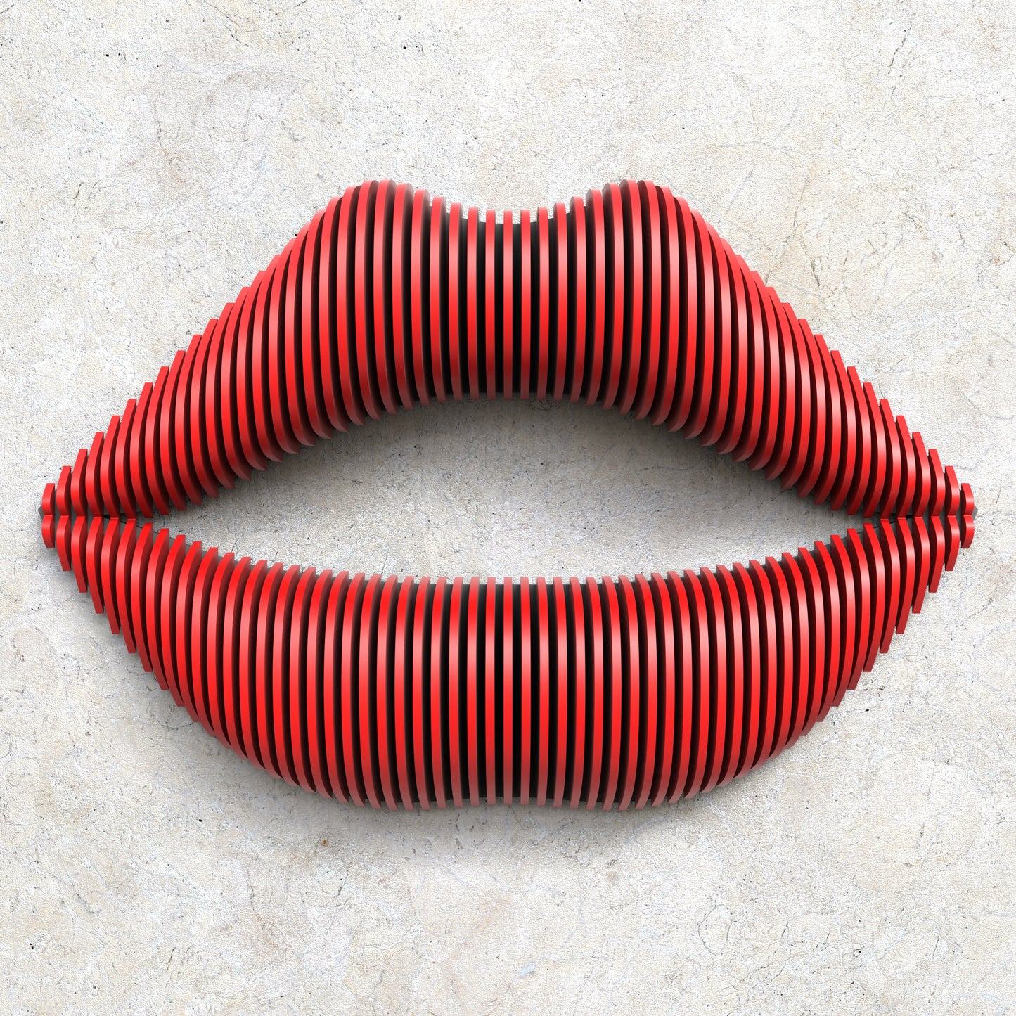 Parametric wall art COOL LIPS V4 CNC cutting file