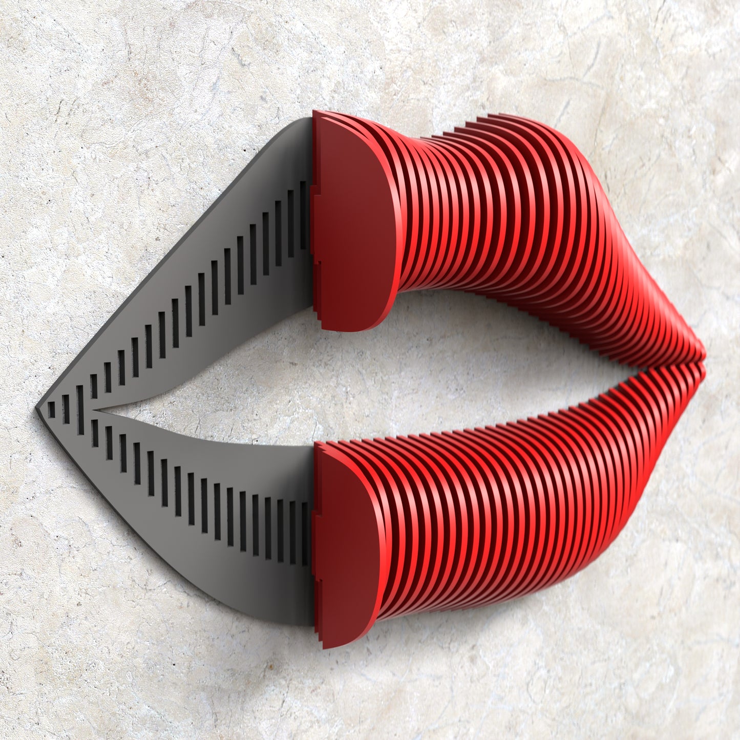Parametric wall art COOL LIPS V4 CNC cutting file