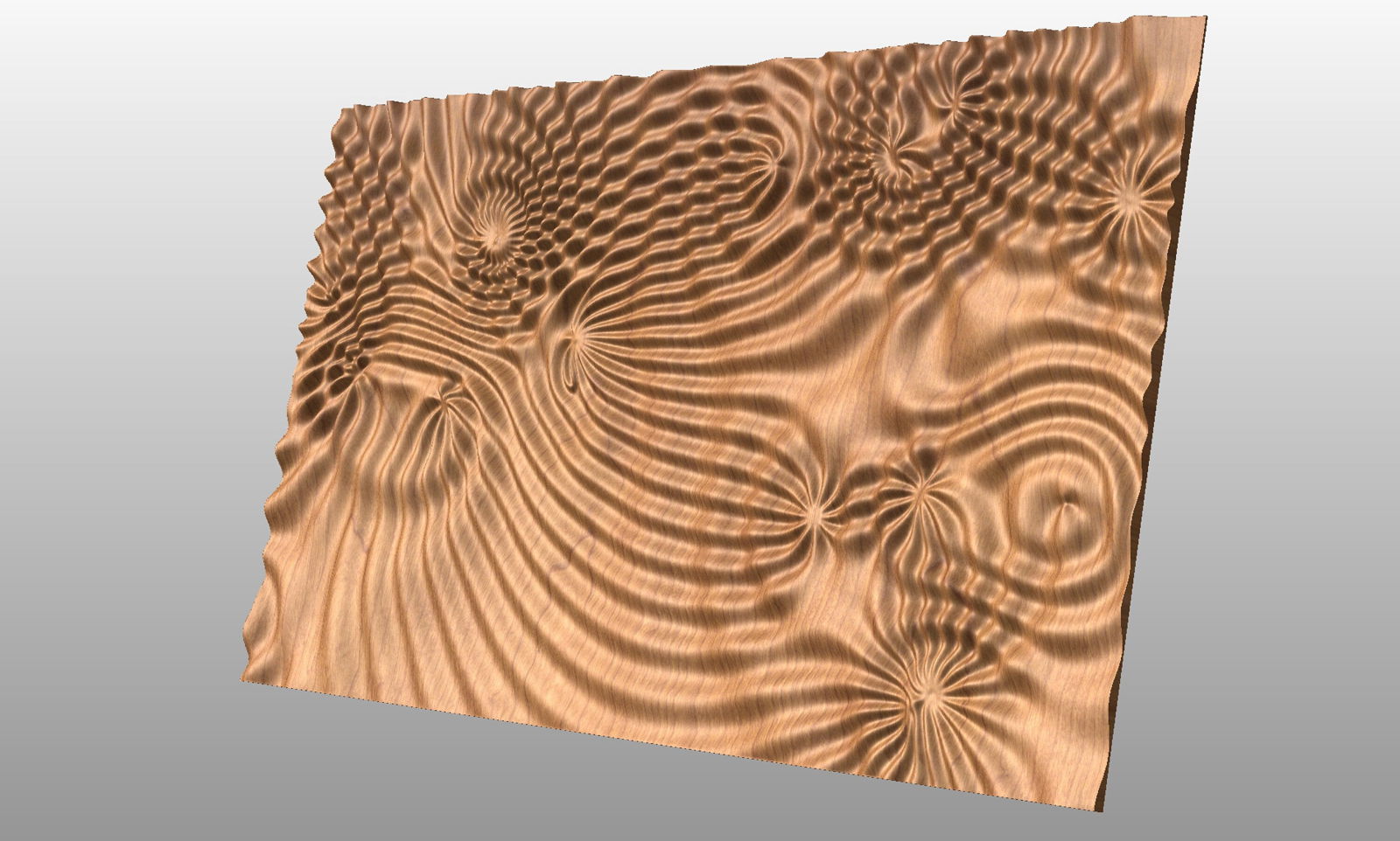 Liquid Plywood 3511 Decorative abstract 3D relief sculpture model for CNC machining - Bonitum CNC Model Studio