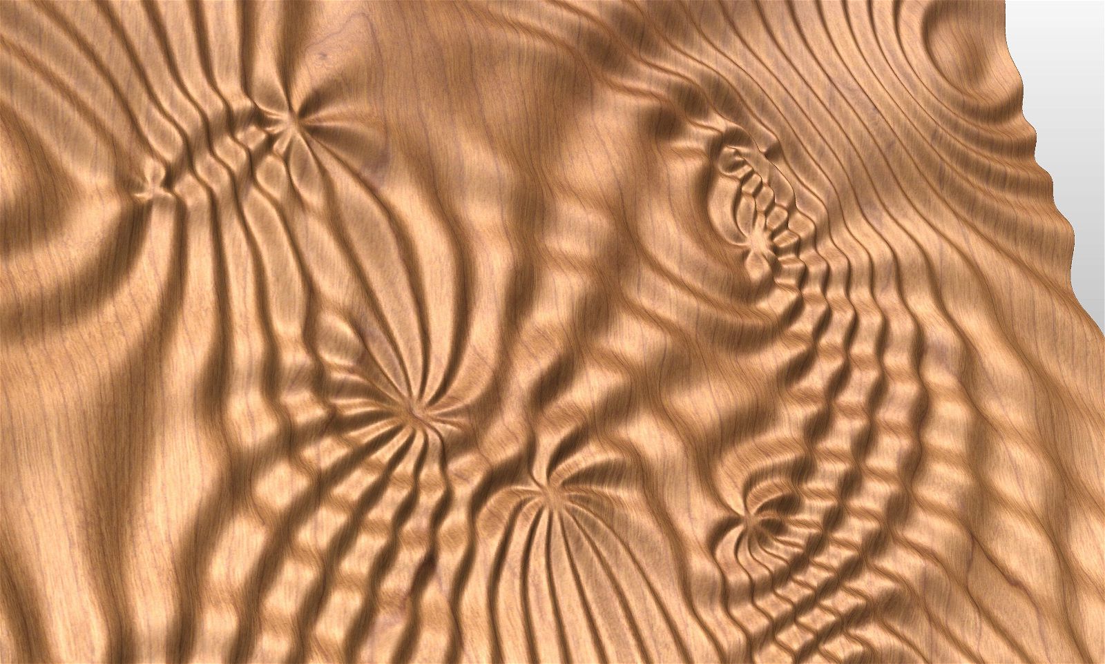 Liquid Plywood 3525 Decorative abstract 3D relief sculpture model for CNC machining - Bonitum CNC Model Studio