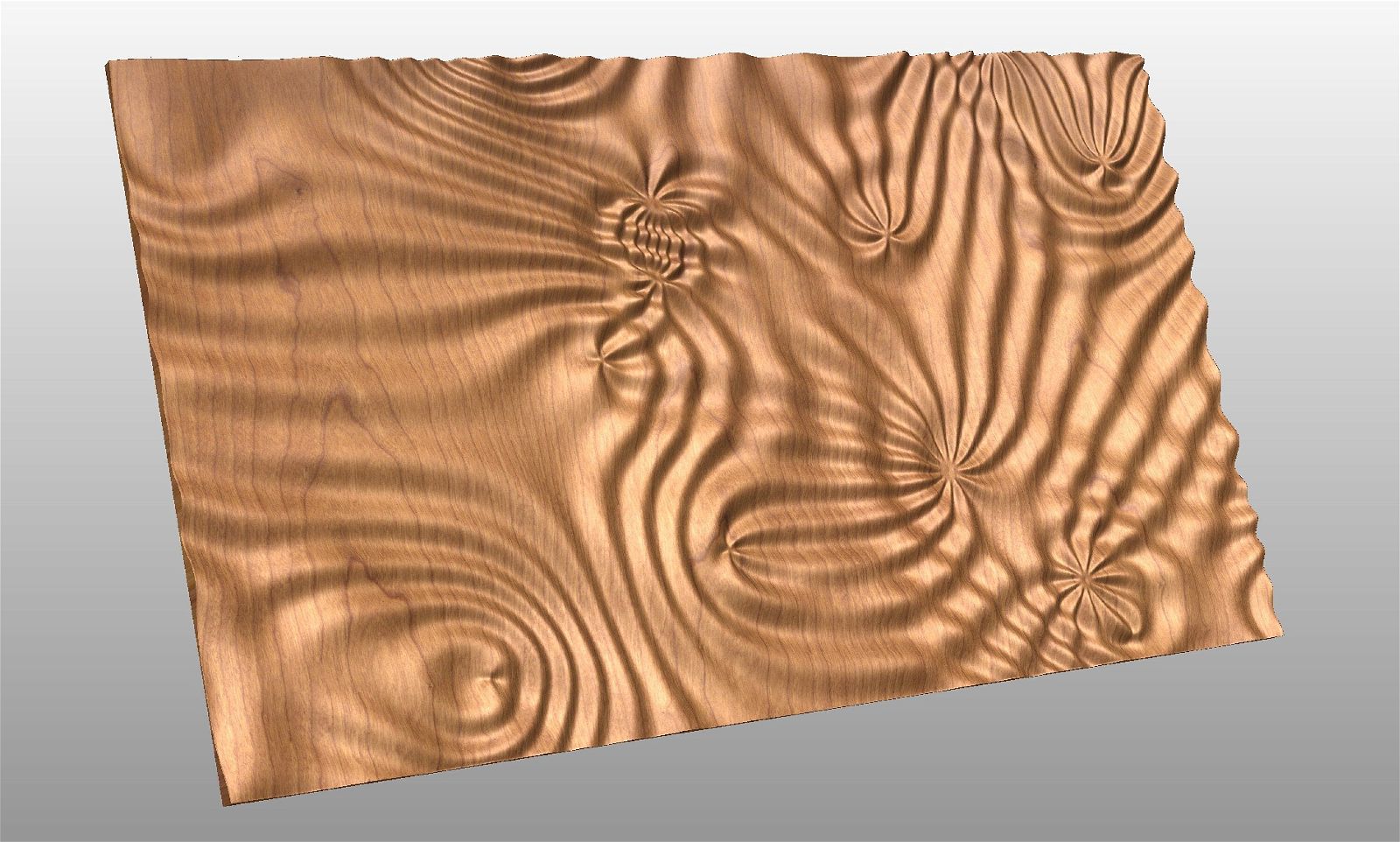 Liquid Plywood 3527 Decorative abstract 3D relief sculpture model for CNC machining - Bonitum CNC Model Studio