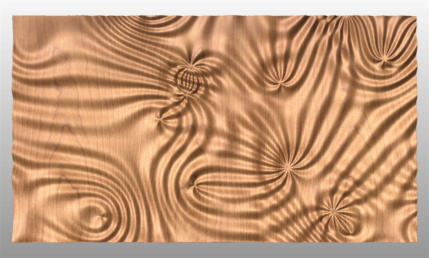 Liquid Plywood 3527 Decorative abstract 3D relief sculpture model for CNC machining - Bonitum CNC Model Studio