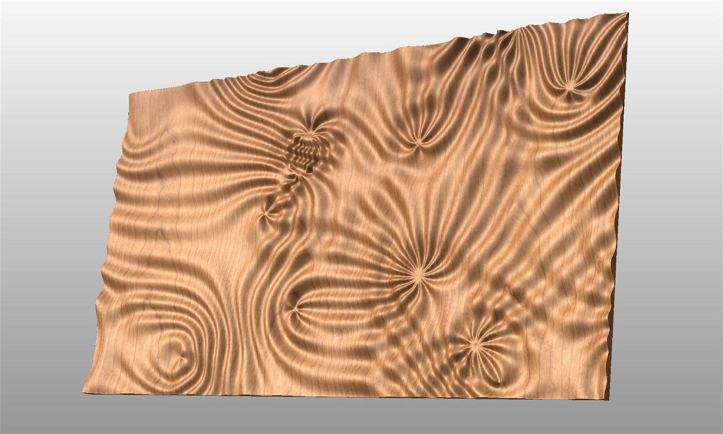 Liquid Plywood 3527 Decorative abstract 3D relief sculpture model for CNC machining - Bonitum CNC Model Studio
