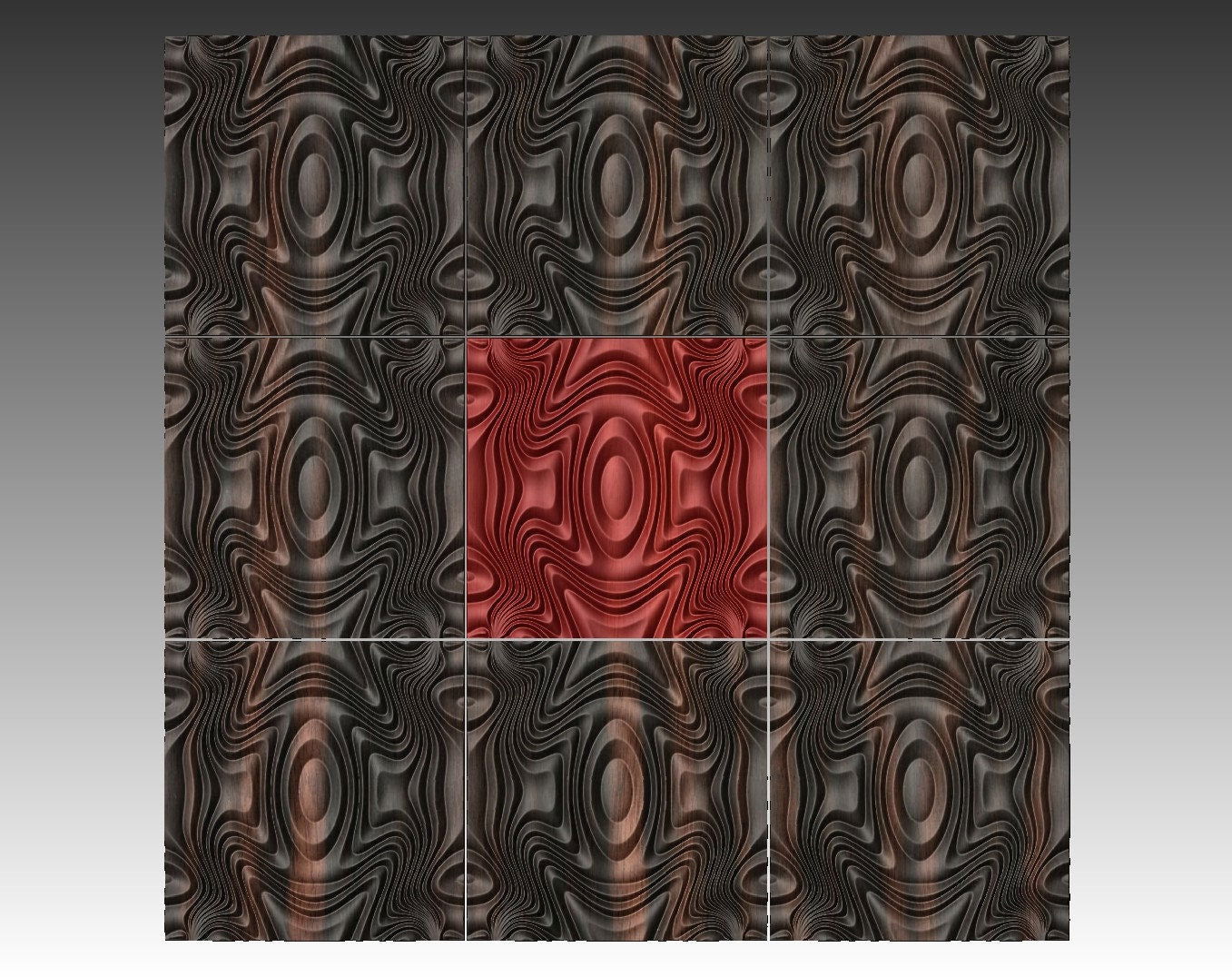 MAI22 Op art 3D model for CNC machining with software Vectric Aspire, Cut3D, ArtCAM - Bonitum CNC Model Studio