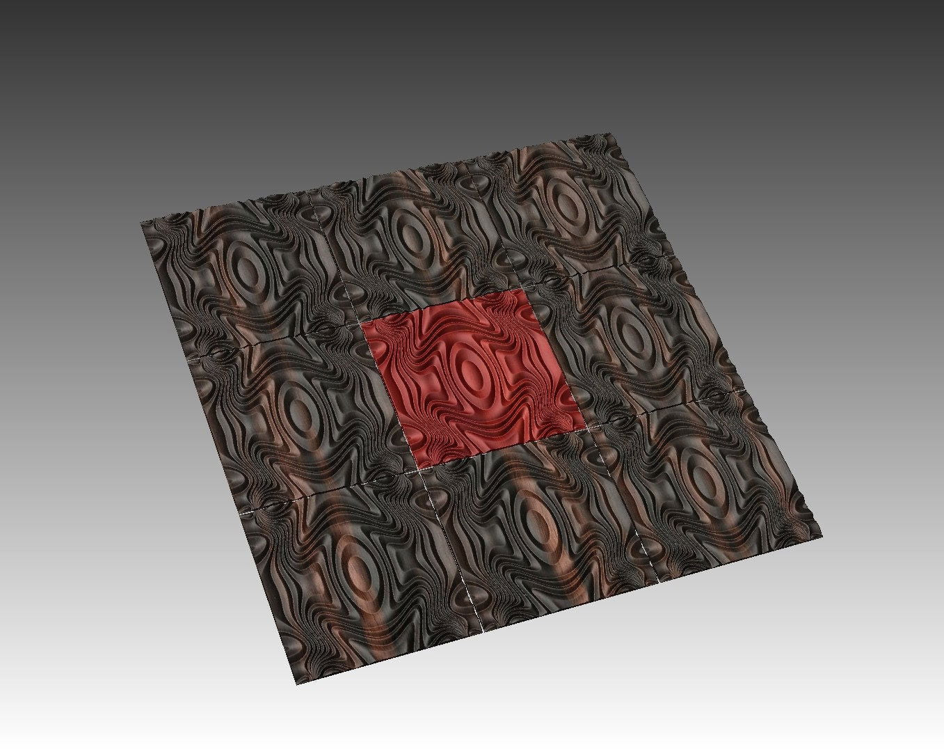 MAI22 Op art 3D model for CNC machining with software Vectric Aspire, Cut3D, ArtCAM - Bonitum CNC Model Studio