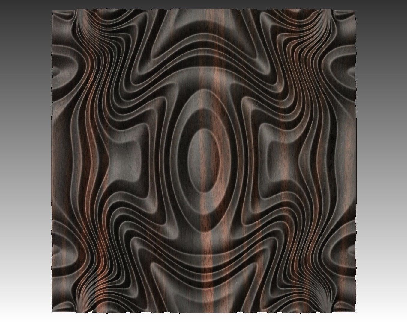 MAI22 Op art 3D model for CNC machining with software Vectric Aspire, Cut3D, ArtCAM - Bonitum CNC Model Studio