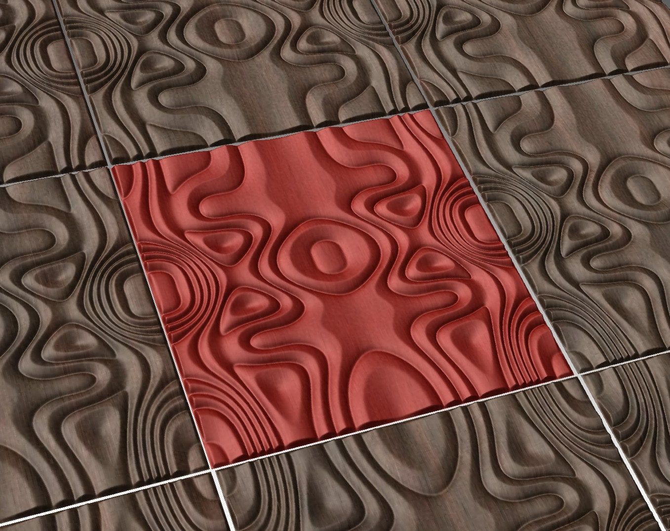 MAI 34 Wall panel 3D model for CNC machining with software Vectric Aspire, Cut3D, ArtCAM - Bonitum CNC Model Studio