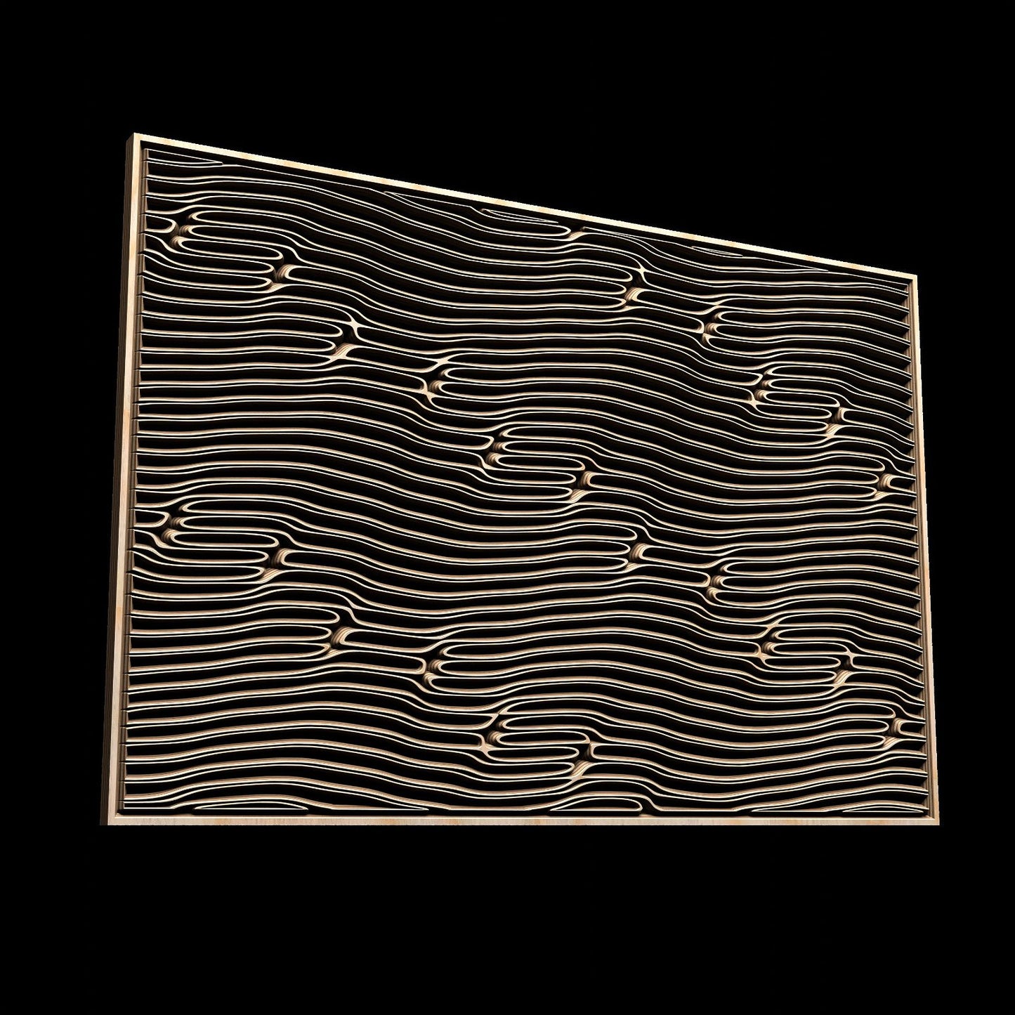 NOOR1S Wavy pattern Vector file for V- bit carving with software Vectric Aspire, Cut3D, ArtCAM - Bonitum CNC Model Studio