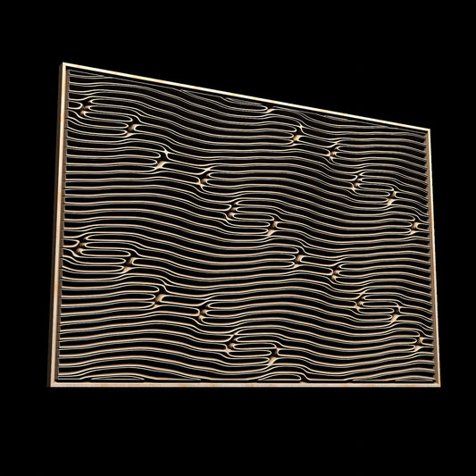 NOOR1S Wavy pattern Vector file for V- bit carving with software Vectric Aspire, Cut3D, ArtCAM - Bonitum CNC Model Studio