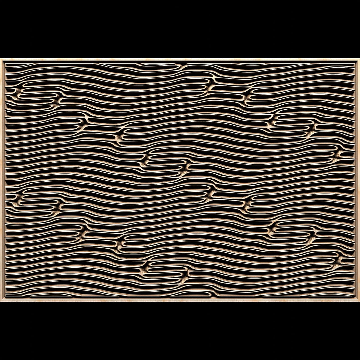 NOOR1S Wavy pattern Vector file for V- bit carving with software Vectric Aspire, Cut3D, ArtCAM - Bonitum CNC Model Studio