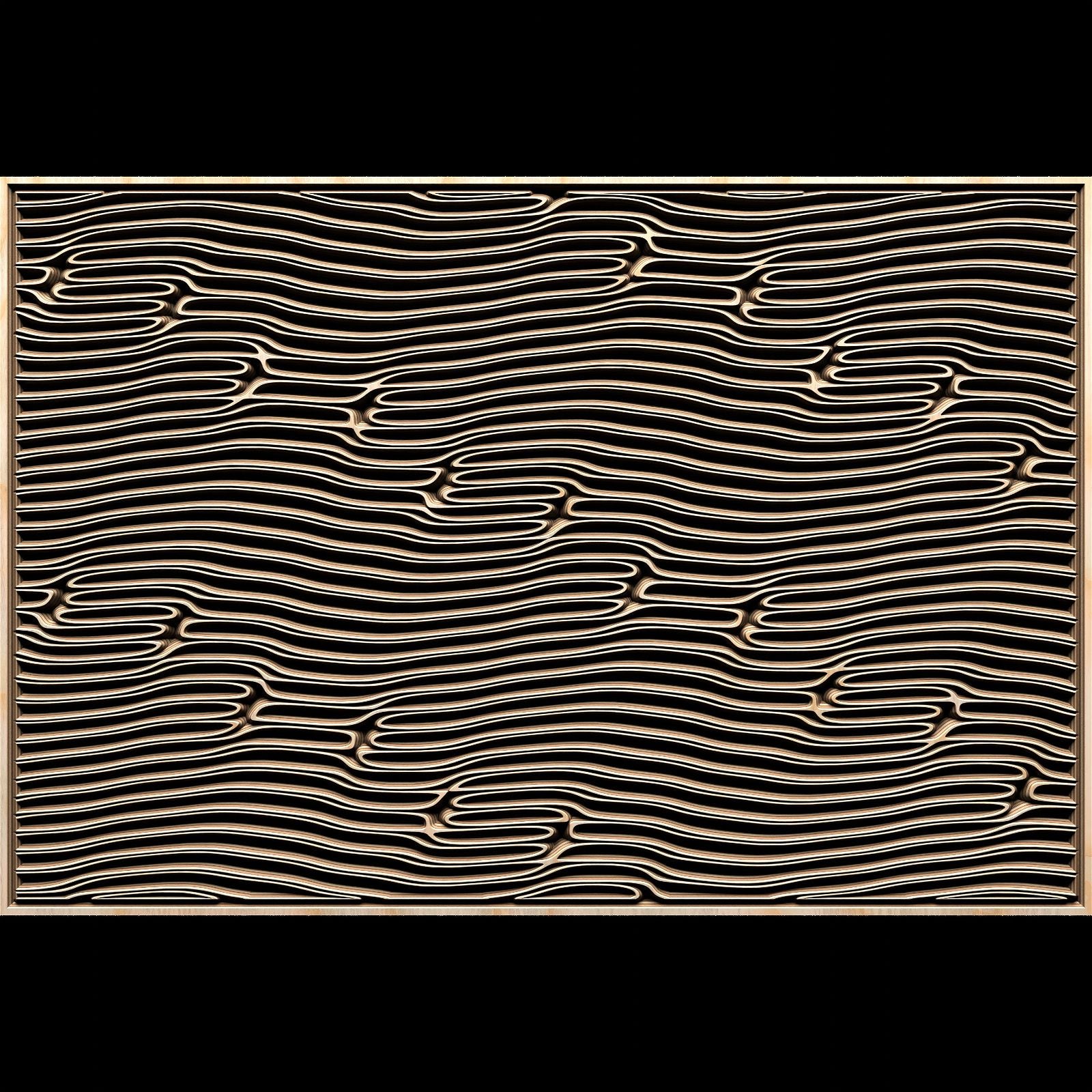 NOOR1S Wavy pattern Vector file for V- bit carving with software Vectric Aspire, Cut3D, ArtCAM - Bonitum CNC Model Studio
