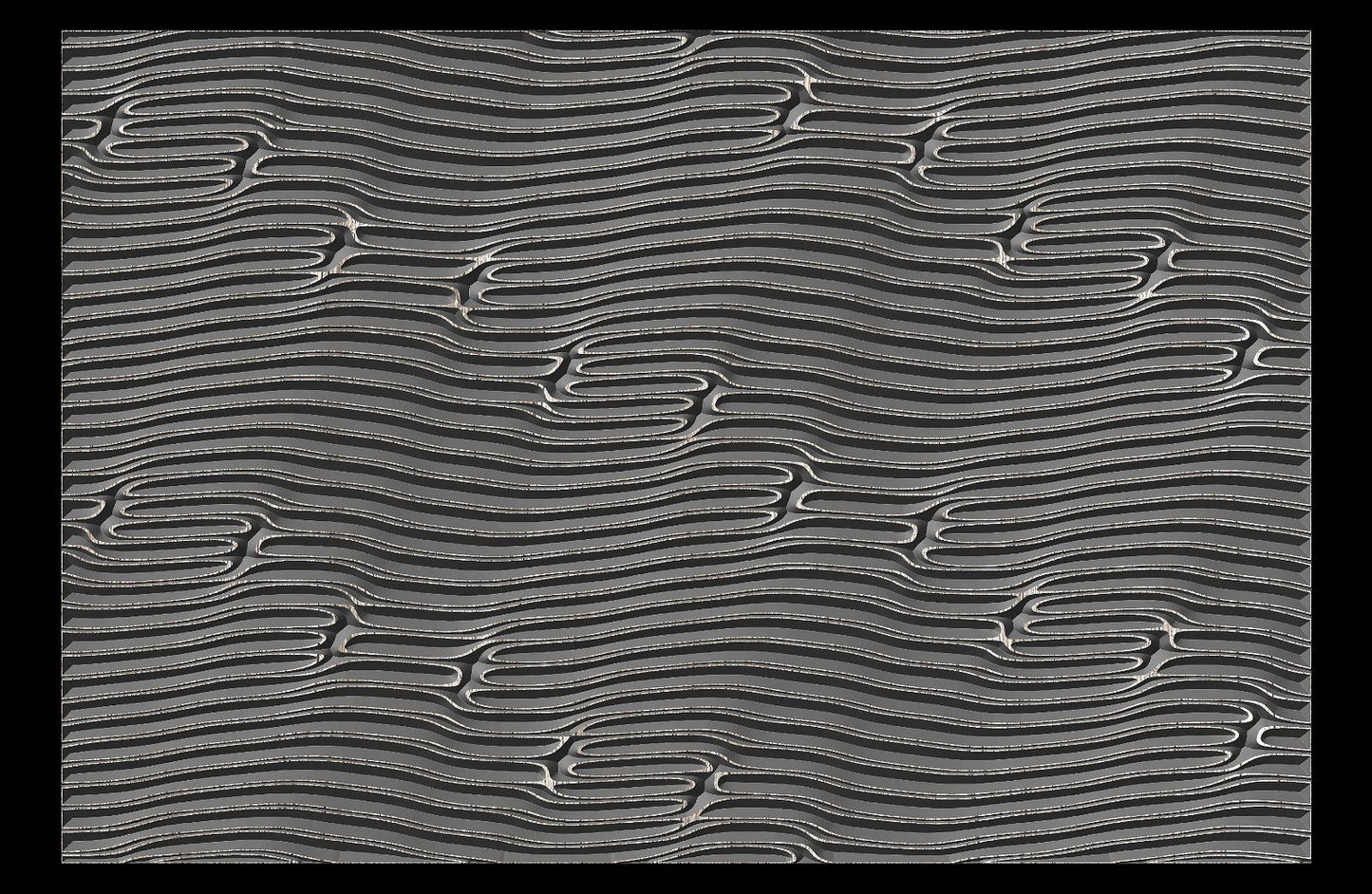 NOOR1S Wavy pattern Vector file for V- bit carving with software Vectric Aspire, Cut3D, ArtCAM - Bonitum CNC Model Studio