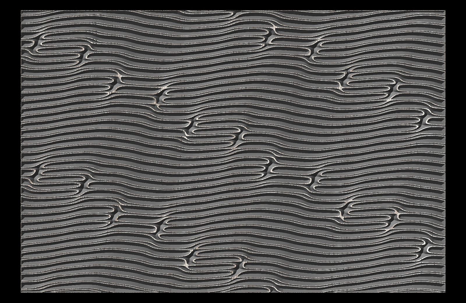 NOOR1S Wavy pattern Vector file for V- bit carving with software Vectric Aspire, Cut3D, ArtCAM - Bonitum CNC Model Studio