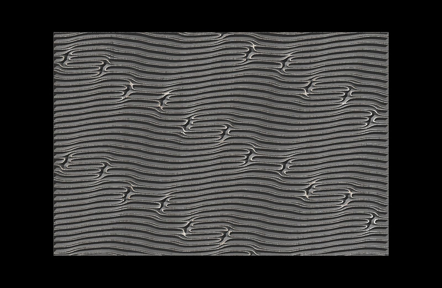 NOOR1S Wavy pattern Vector file for V- bit carving with software Vectric Aspire, Cut3D, ArtCAM - Bonitum CNC Model Studio