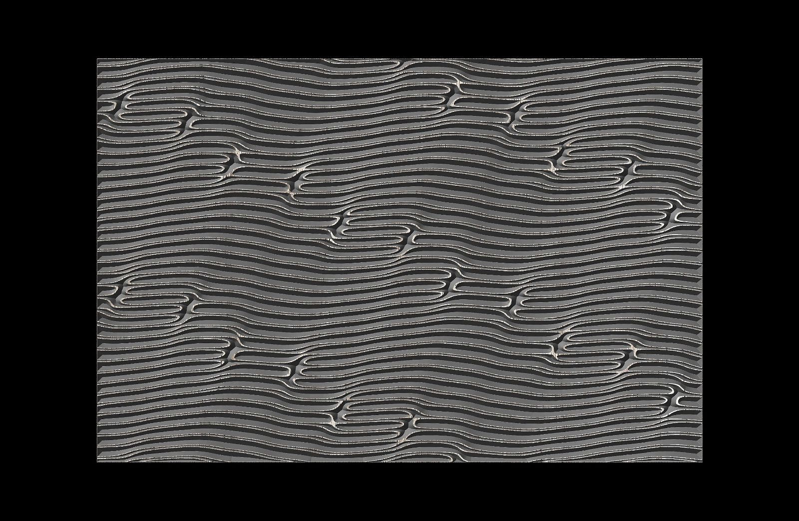 NOOR1S Wavy pattern Vector file for V- bit carving with software Vectric Aspire, Cut3D, ArtCAM - Bonitum CNC Model Studio