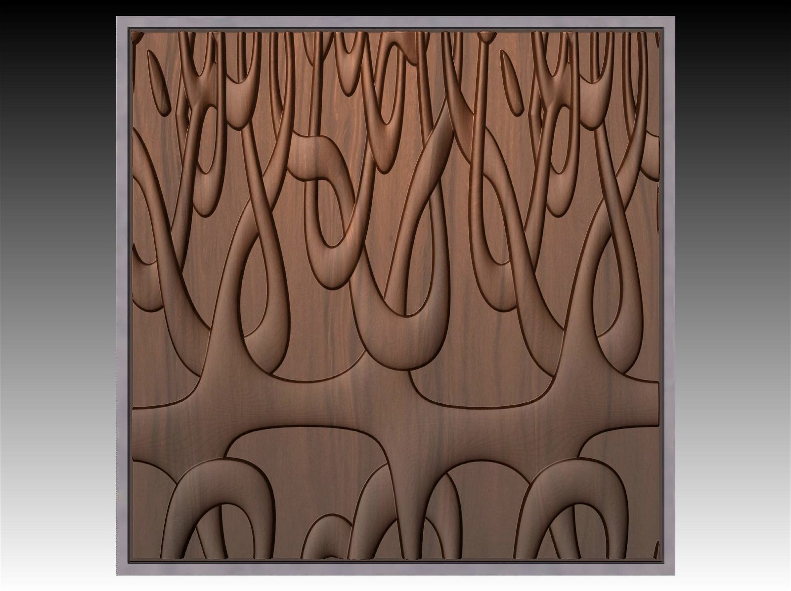 NOOR3_100 Decorative abstract 3D relief op-art sculpture model for CNC machining - Bonitum CNC Model Studio