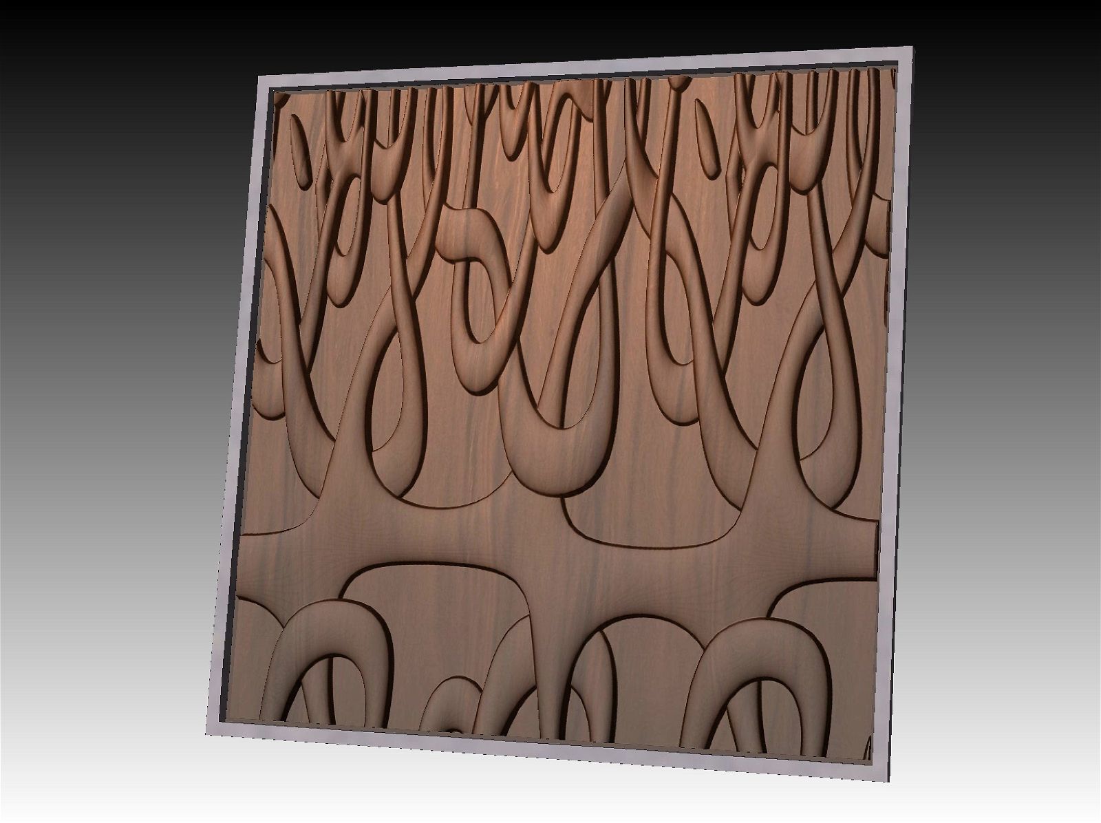 NOOR3_100 Decorative abstract 3D relief op-art sculpture model for CNC machining - Bonitum CNC Model Studio