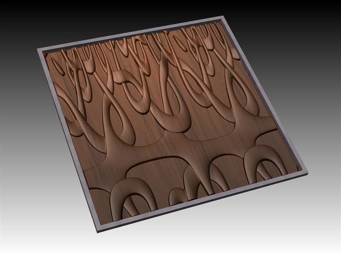 NOOR3_100 Decorative abstract 3D relief op-art sculpture model for CNC machining - Bonitum CNC Model Studio