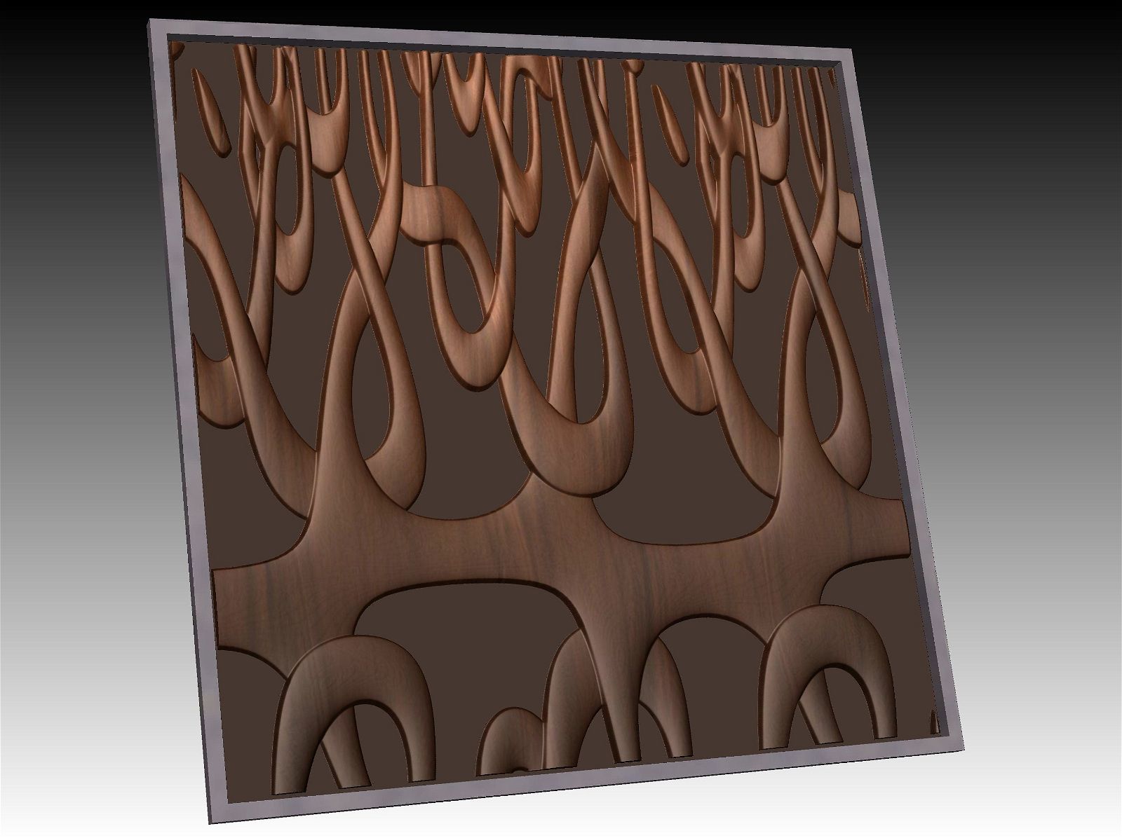 NOOR3_100 Decorative abstract 3D relief op-art sculpture model for CNC machining - Bonitum CNC Model Studio