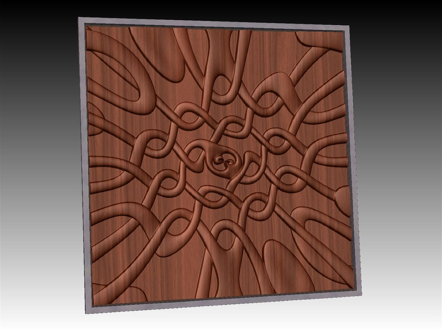 NOOR3_105 Decorative abstract 3D relief op-art sculpture model for CNC machining - Bonitum CNC Model Studio