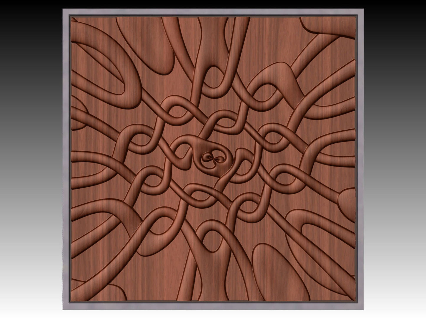 NOOR3_105 Decorative abstract 3D relief op-art sculpture model for CNC machining - Bonitum CNC Model Studio