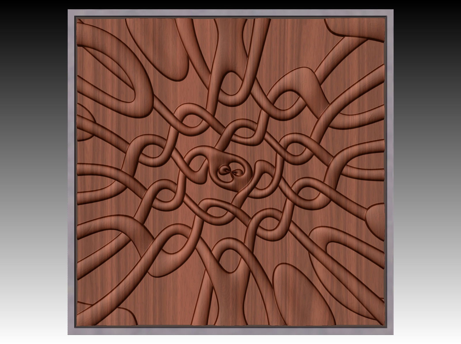 NOOR3_105 Decorative abstract 3D relief op-art sculpture model for CNC machining - Bonitum CNC Model Studio