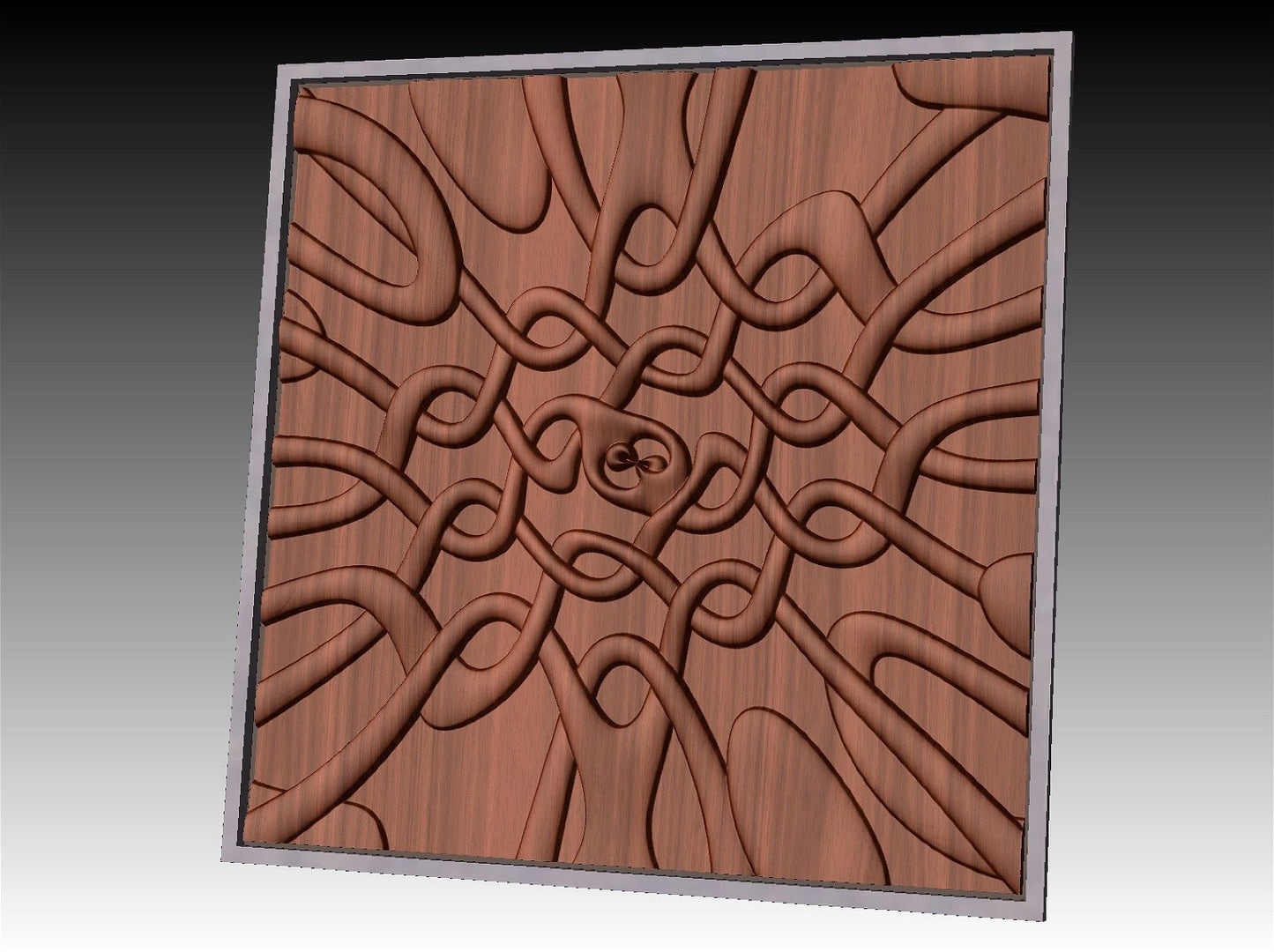 NOOR3_105 Decorative abstract 3D relief op-art sculpture model for CNC machining - Bonitum CNC Model Studio