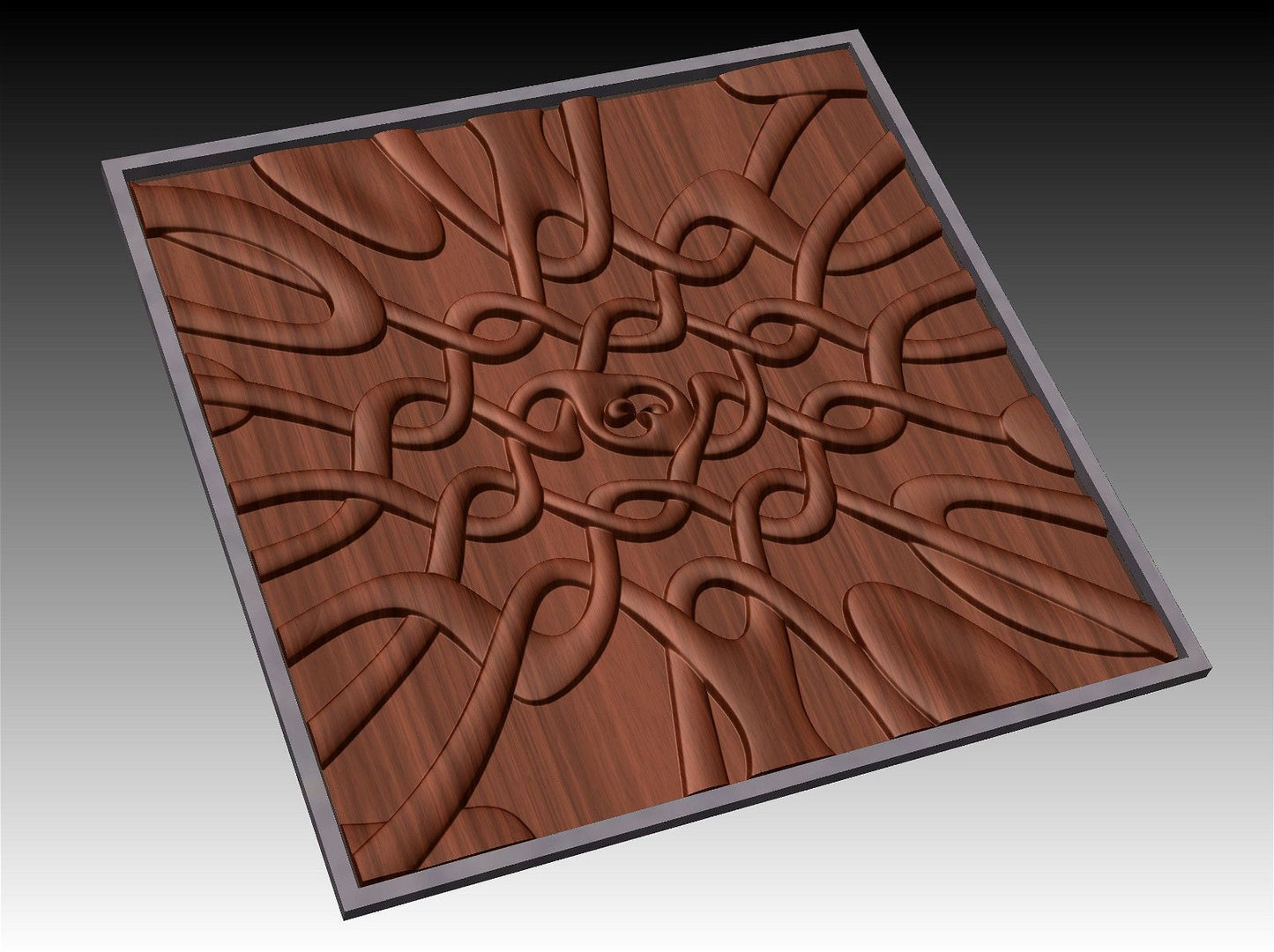NOOR3_105 Decorative abstract 3D relief op-art sculpture model for CNC machining - Bonitum CNC Model Studio