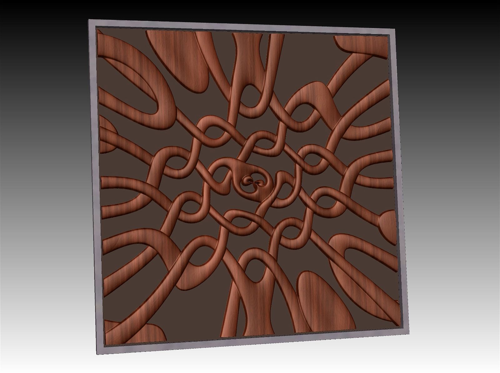 NOOR3_105 Decorative abstract 3D relief op-art sculpture model for CNC machining - Bonitum CNC Model Studio