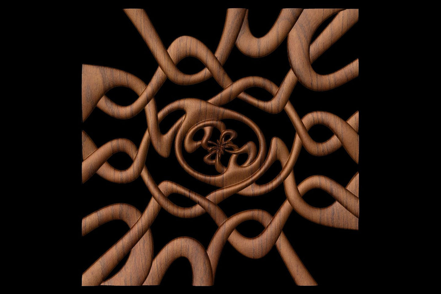 NOOR3_106 Decorative abstract 3D relief op-art sculpture model for CNC machining - Bonitum CNC Model Studio