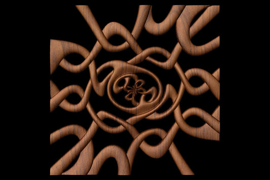 NOOR3_106 Decorative abstract 3D relief op-art sculpture model for CNC machining - Bonitum CNC Model Studio