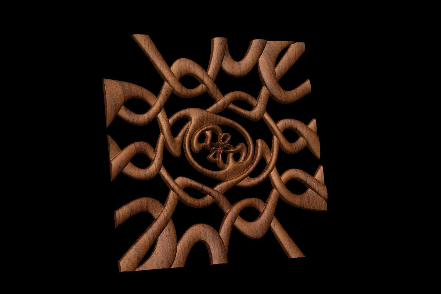 NOOR3_106 Decorative abstract 3D relief op-art sculpture model for CNC machining - Bonitum CNC Model Studio
