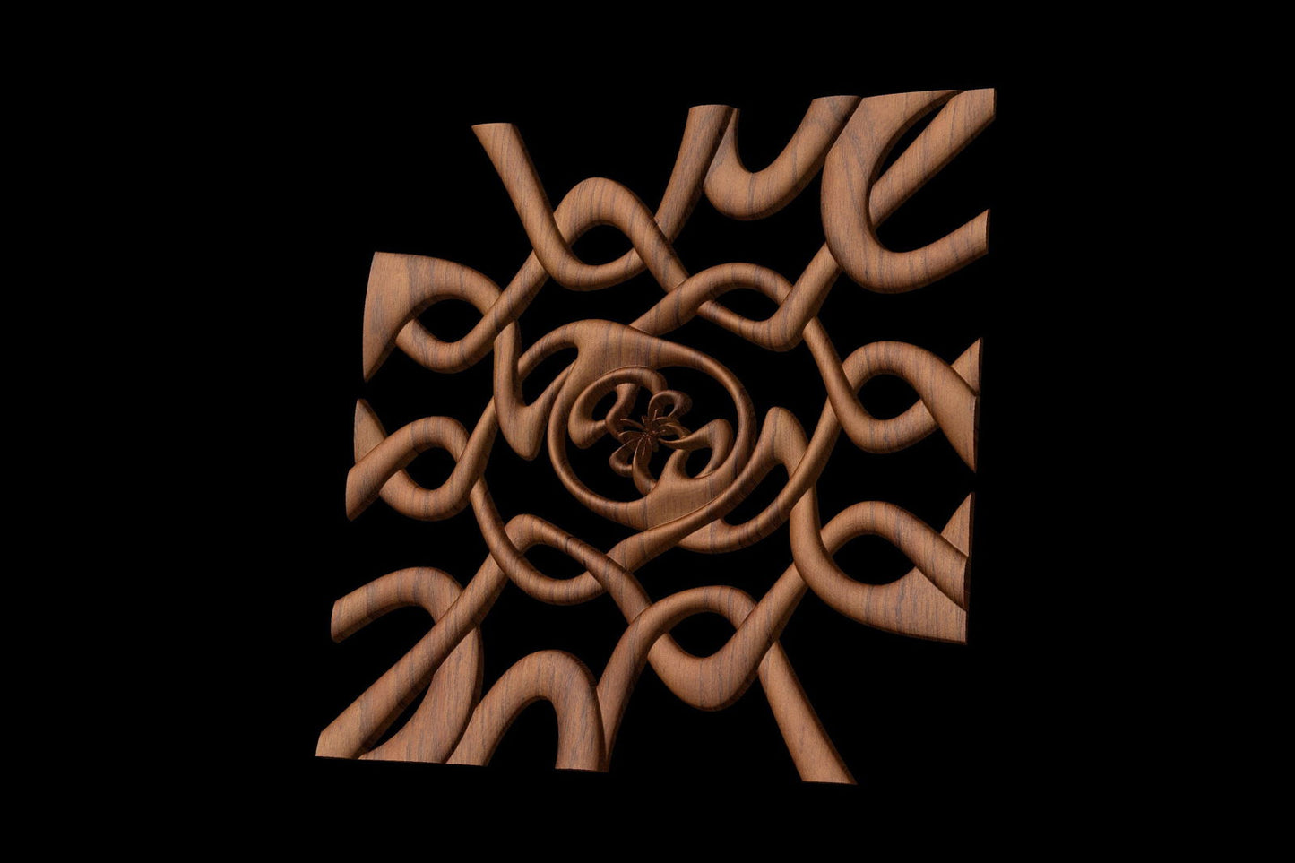 NOOR3_106 Decorative abstract 3D relief op-art sculpture model for CNC machining - Bonitum CNC Model Studio