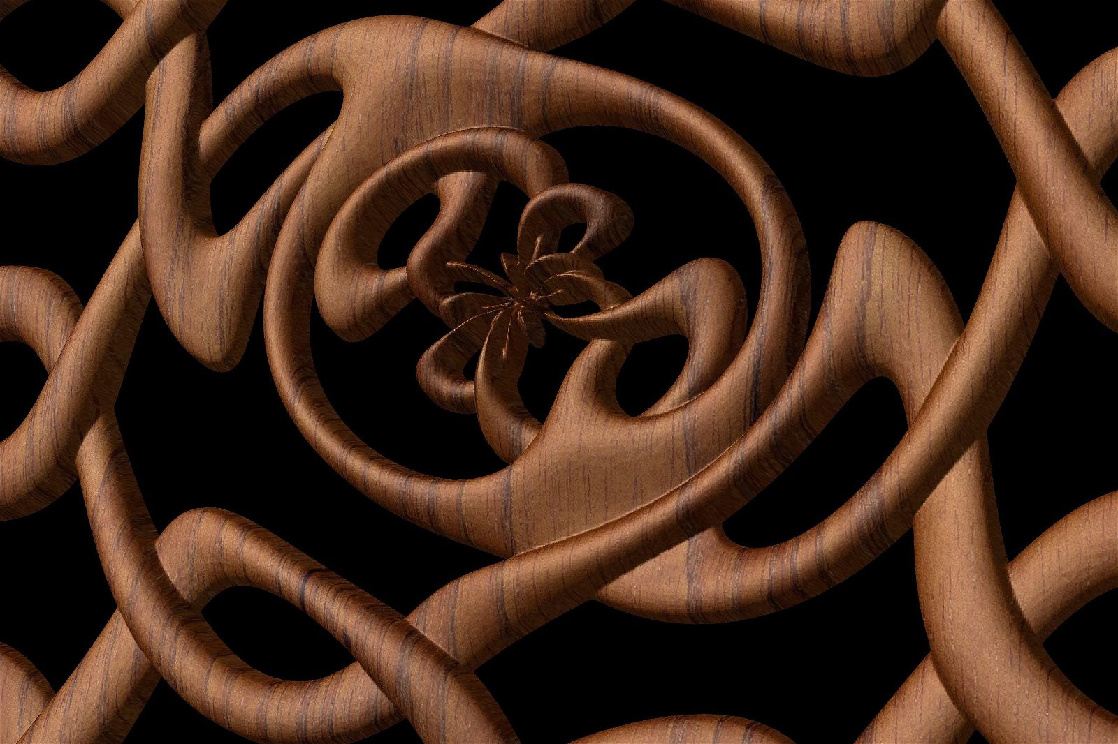 NOOR3_106 Decorative abstract 3D relief op-art sculpture model for CNC machining - Bonitum CNC Model Studio