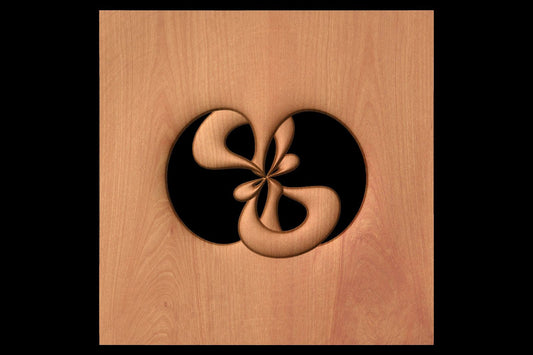 NOOR3_110 Decorative abstract 3D relief op-art sculpture model for CNC machining - Bonitum CNC Model Studio