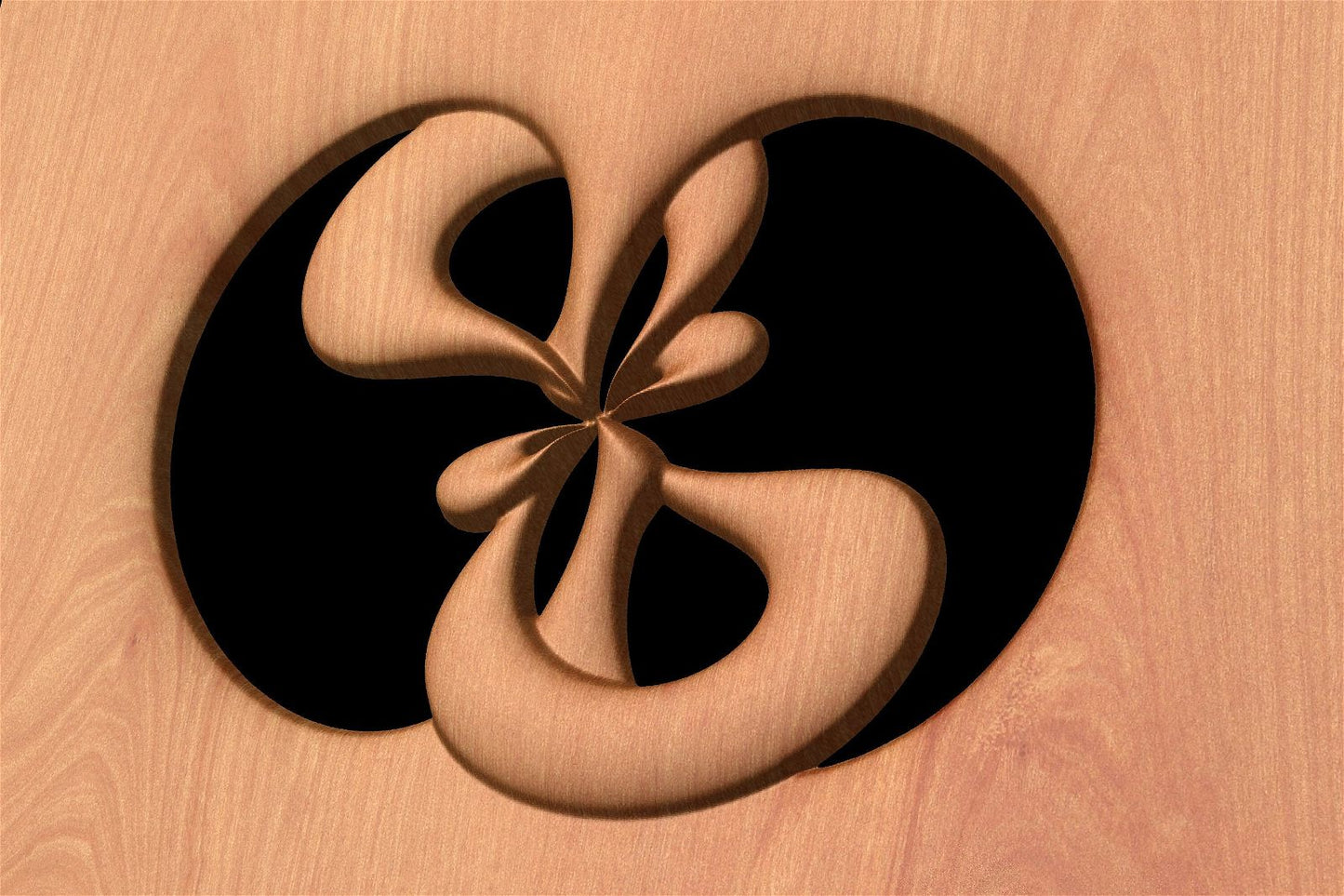 NOOR3_110 Decorative abstract 3D relief op-art sculpture model for CNC machining - Bonitum CNC Model Studio