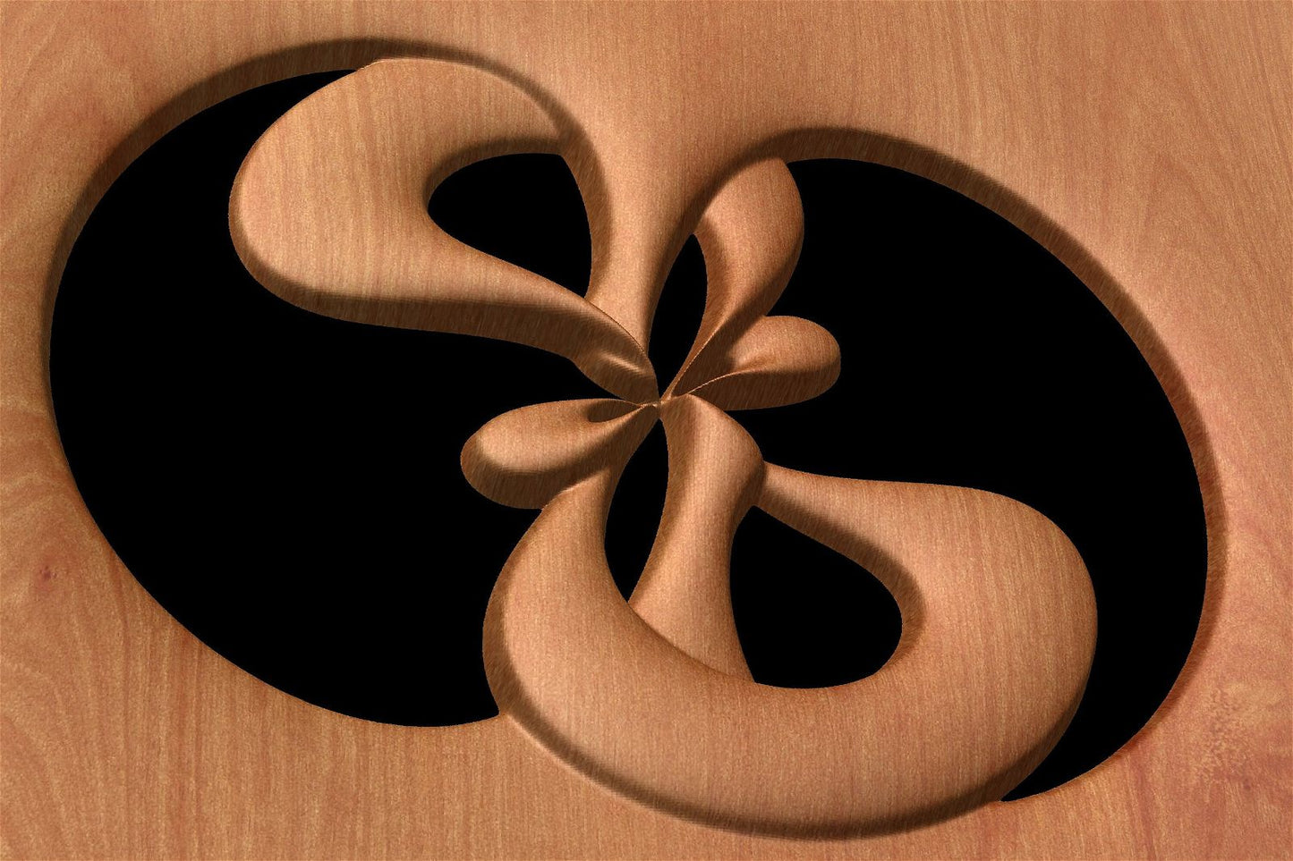 NOOR3_110 Decorative abstract 3D relief op-art sculpture model for CNC machining - Bonitum CNC Model Studio