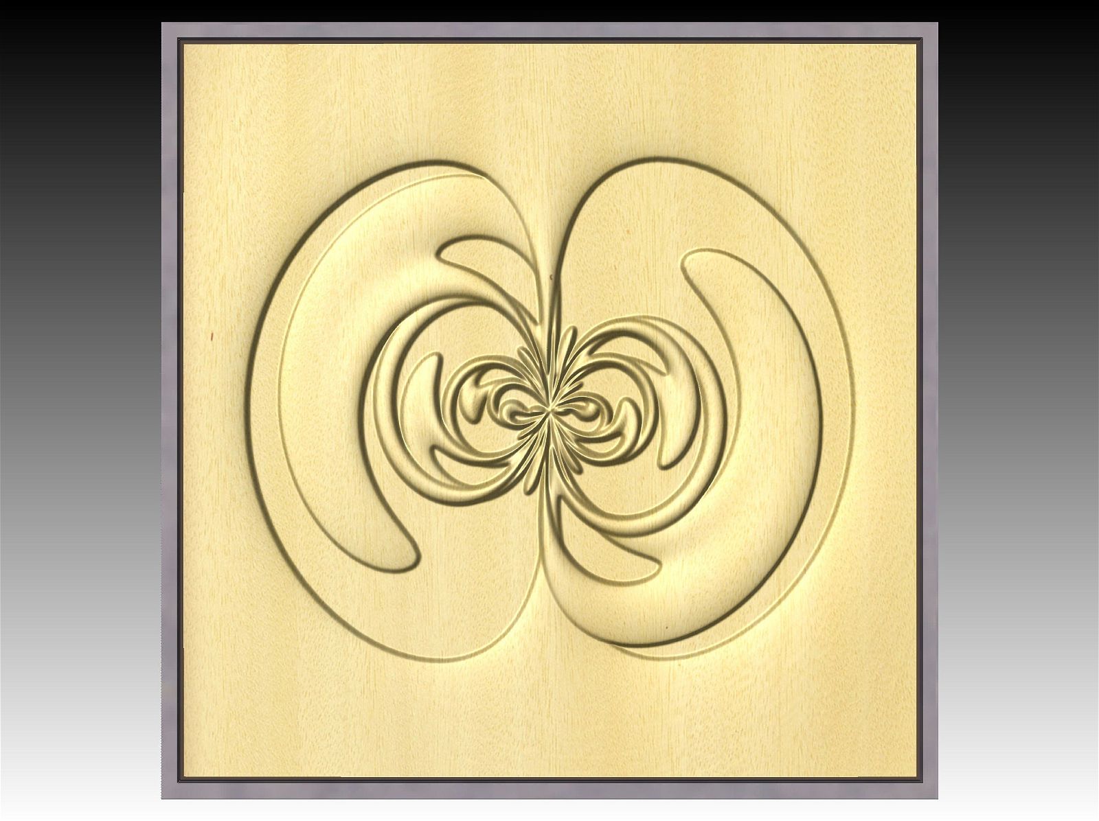 NOOR3_113 Decorative abstract 3D relief op-art sculpture model for CNC machining - Bonitum CNC Model Studio