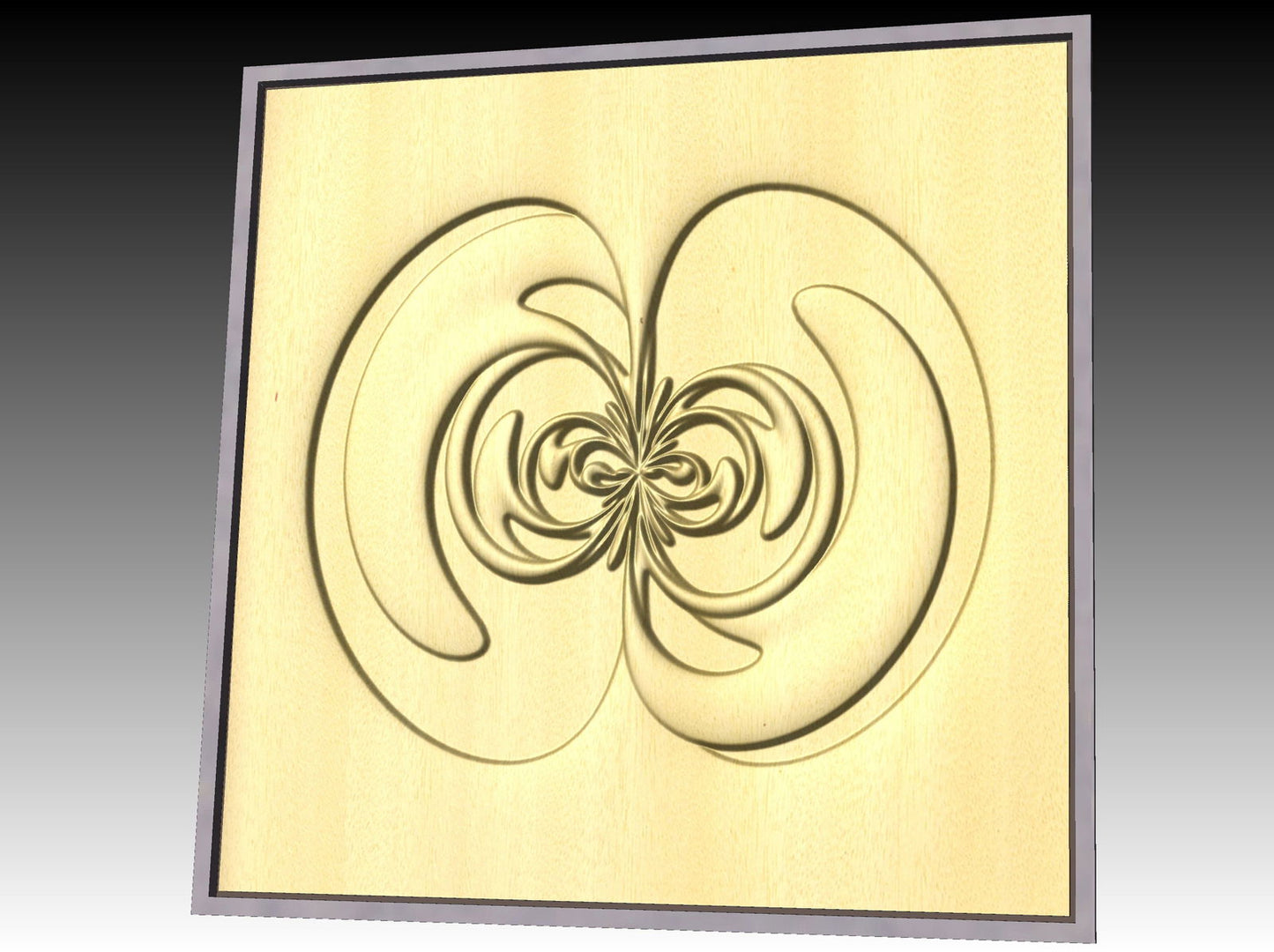 NOOR3_113 Decorative abstract 3D relief op-art sculpture model for CNC machining - Bonitum CNC Model Studio