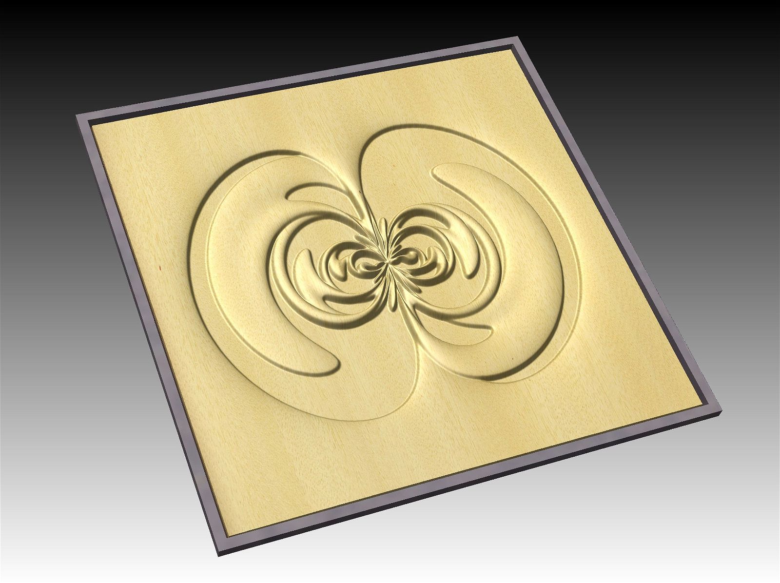 NOOR3_113 Decorative abstract 3D relief op-art sculpture model for CNC machining - Bonitum CNC Model Studio