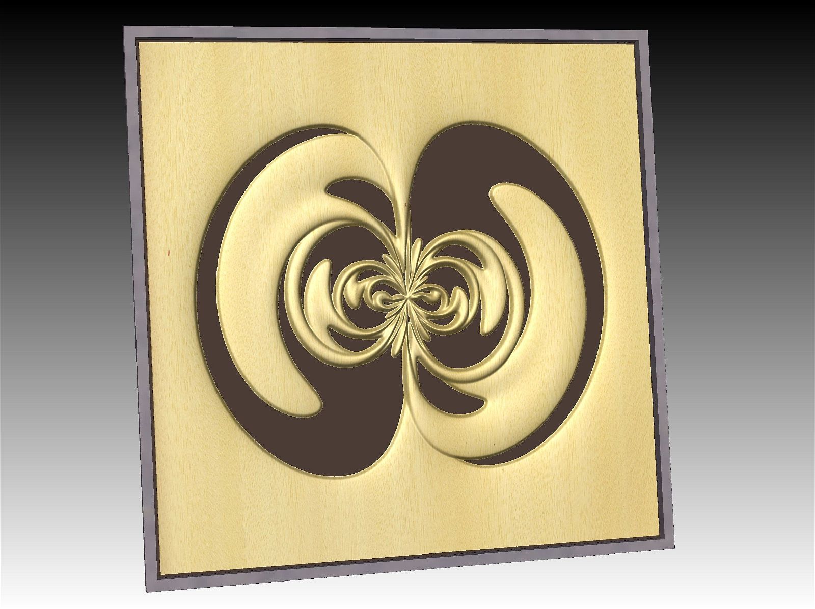 NOOR3_113 Decorative abstract 3D relief op-art sculpture model for CNC machining - Bonitum CNC Model Studio