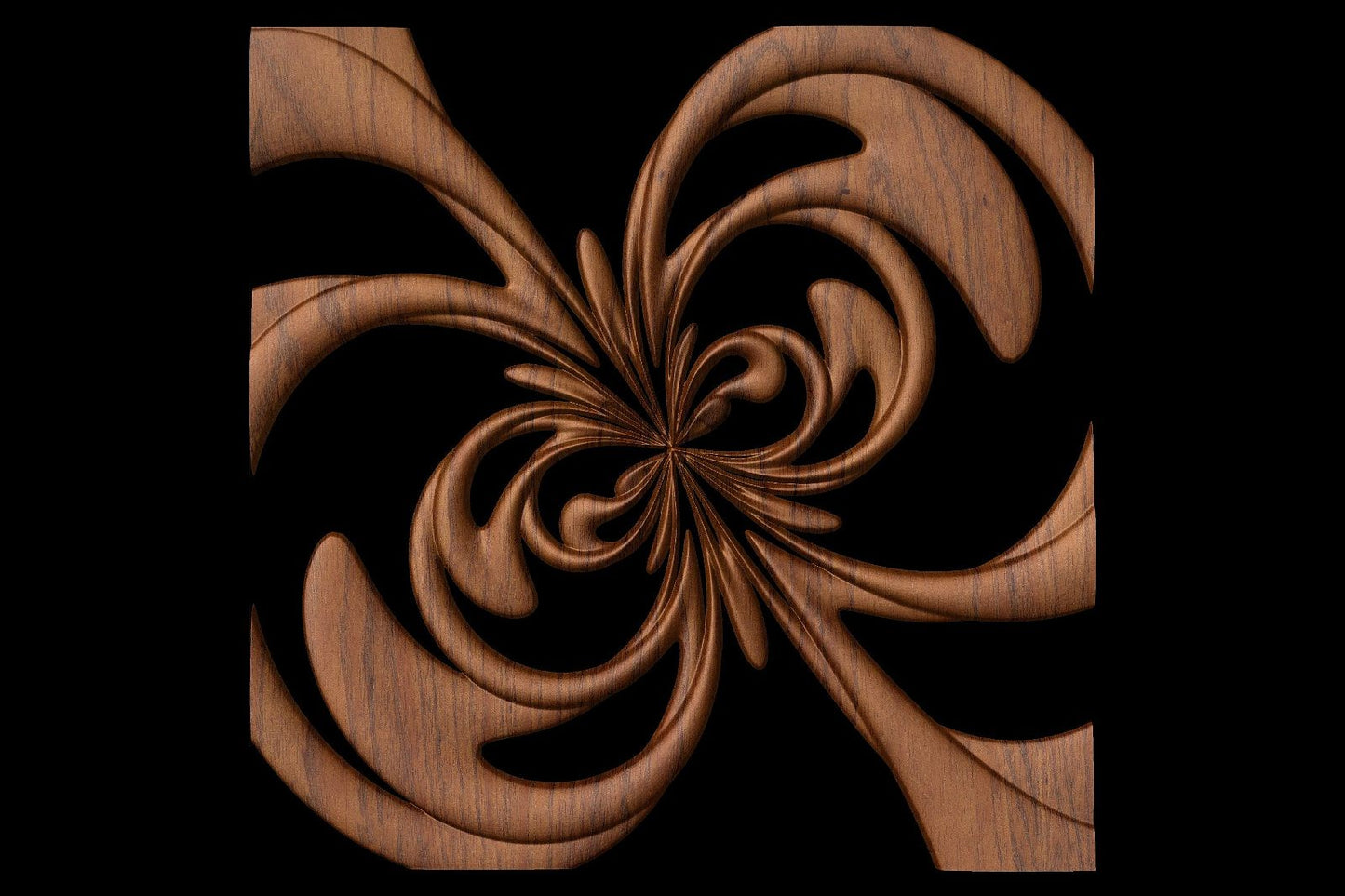 NOOR3_114 Decorative abstract 3D relief op-art sculpture model for CNC machining - Bonitum CNC Model Studio