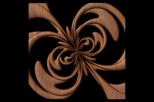 NOOR3_114 Decorative abstract 3D relief op-art sculpture model for CNC machining - Bonitum CNC Model Studio