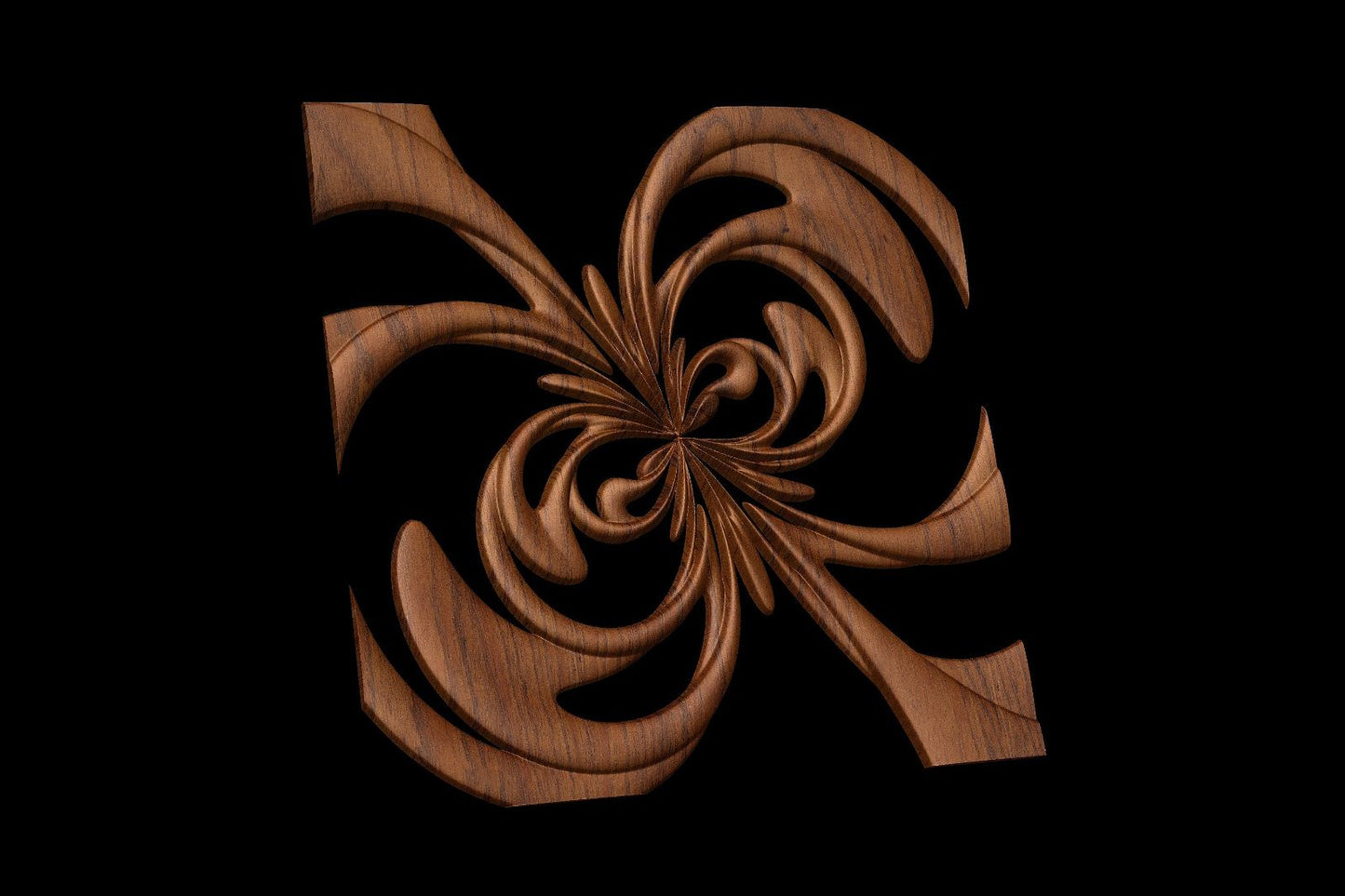 NOOR3_114 Decorative abstract 3D relief op-art sculpture model for CNC machining - Bonitum CNC Model Studio