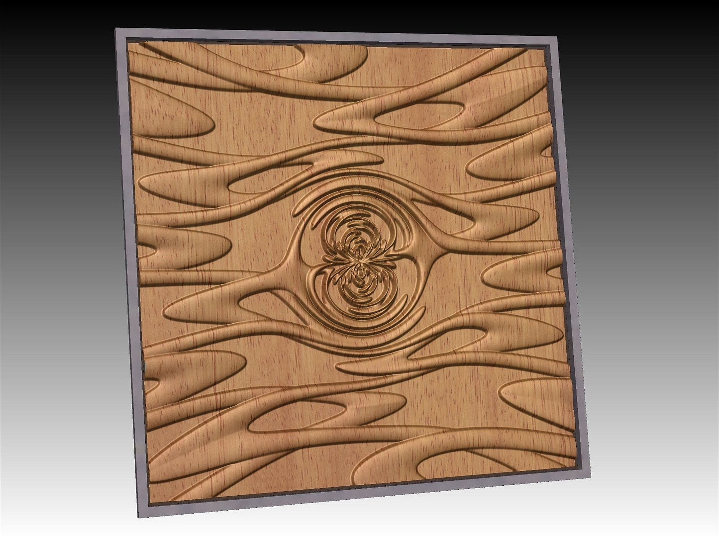 NOOR3_115 Decorative abstract 3D relief op-art sculpture model for CNC machining - Bonitum CNC Model Studio