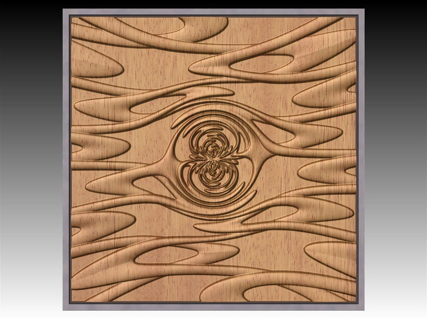 NOOR3_115 Decorative abstract 3D relief op-art sculpture model for CNC machining - Bonitum CNC Model Studio